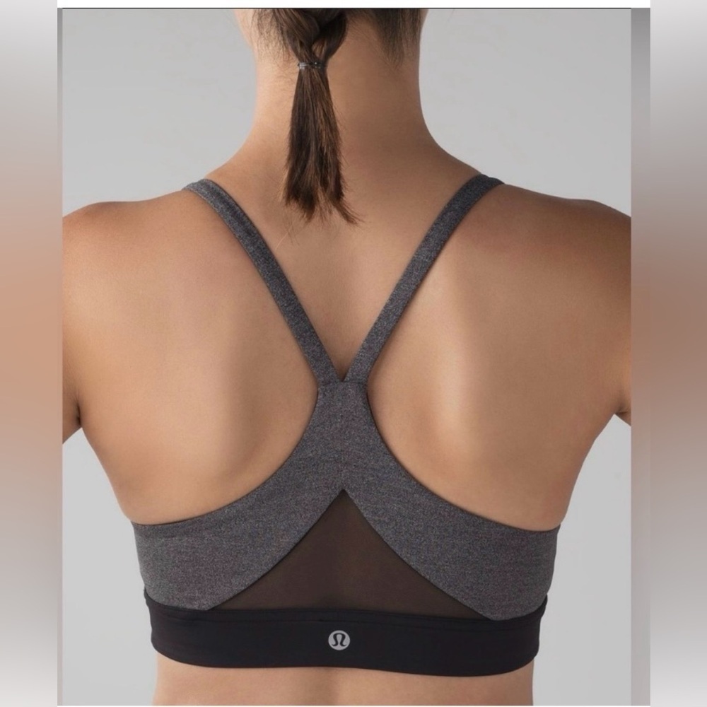 Lululemon Train Times Bra size 2 Heathered Black / Black(#5)